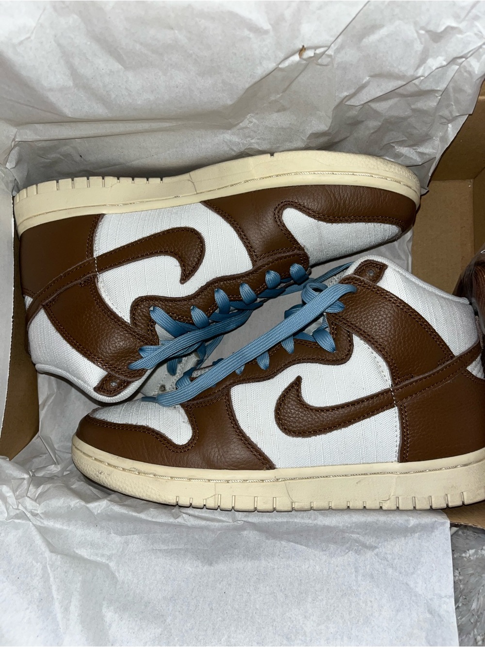 Nike Dunk High Retro Premium Pecan Sail Worn Blue Off Noir Sneakers